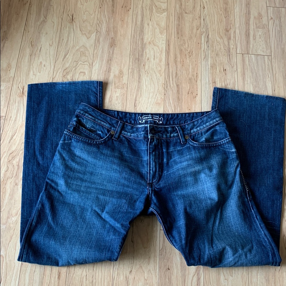 Robin's Jean Dark Blue Bootcut Jeans with Stud Accents - Picture 11 of 16